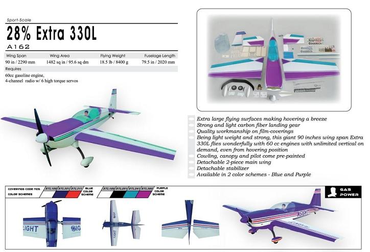 World Models EXTRA 330L 28%  (Purple) 60cc ARTF